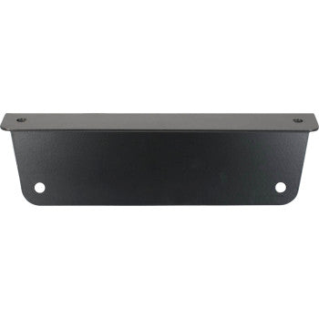 The Can-Am Shock Mount 12 Light Bar by Vision X is a black, rectangular metal bracket with two bottom screw holes and two top holes, ideal for securely mounting a 12 LED light bar to boost visibility.