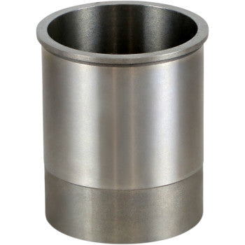 The Honda TRX Cylinder Sleeve 90.00 mm by La Sleeve is a cylindrical metal bushing with a smooth, shiny surface and a slightly flared rim—ideal for use as cylinder sleeves in engines and machinery.