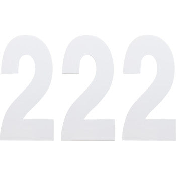 FX Number 2 White 6" by Factory Effex