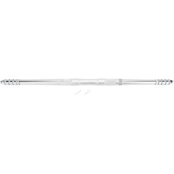 The Yamaha YFZ Axle Axcalibar Pro Racing Adjustable R by Lone Star Racing is a straight, silver axle with precision machined, threaded ends for attaching components, designed for stability, shown on a plain white background.
