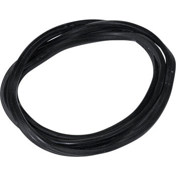 Black rubber clutch cover gasket seal, oval-shaped with smooth rounded edges.