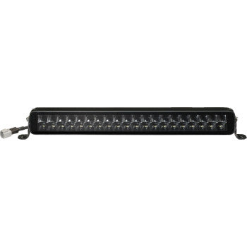 21-inch black rectangular LED light bar with multiple small LED bulbs and mounting brackets on each end.