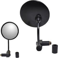 Bar End Round Mirror Black 7/8" by Parts Unlimited