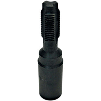 Close-up of the Jims Thread Chaser Tool 12 mm x 1.25, featuring helical cutting edges for I.D. thread repair in materials. Proudly made in the U.S.A.
