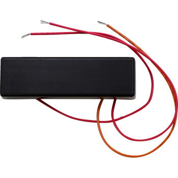 The TruFLEX® Converter 15 20 LED by Custom Dynamics is a rectangular black electronic component with two red and one orange wire extending from one side. Shown on a white background. Compatible converters sold separately.