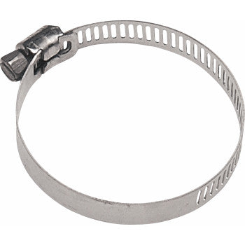 The Clamp Stainless Steel 3/8–1 1/16 by Wsm is a multipurpose mini clamp with a screw mechanism and slotted circular band, ideal for securing hoses to pipes or fittings in various applications.