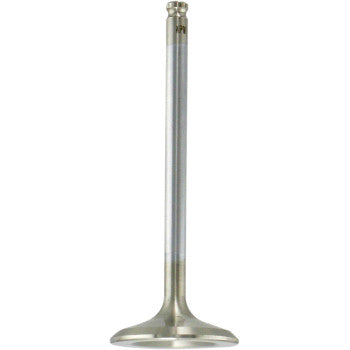The Yamaha Valve Center Intake 27.00 mm Standard by Kibblewhite is a metal engine valve with a flat, rounded base and a long cylindrical stem in a hard chrome finish, shown vertically against a white background.