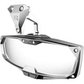 Can-Am Maverick X3 Halo R Rear View Mirror with LED Cabin Light Rectangle Silver with Silver Bezel by Seizmik