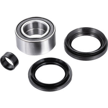 The Honda TRX Wheel Bearing Kit Front Left & Right by Factory Links features a waterproof ball bearing and three black seals, displayed on a white background.