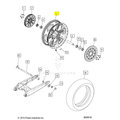 Rear Wheel Assembly, Cast, Flat Black Machined [Incl. 3-7,10,11] by Polaris