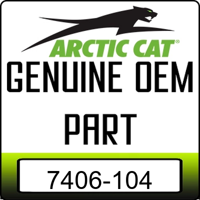 An Image of the Genuine Arctic Cat Logo reading 'GENUINE OEM PART' 7406-104