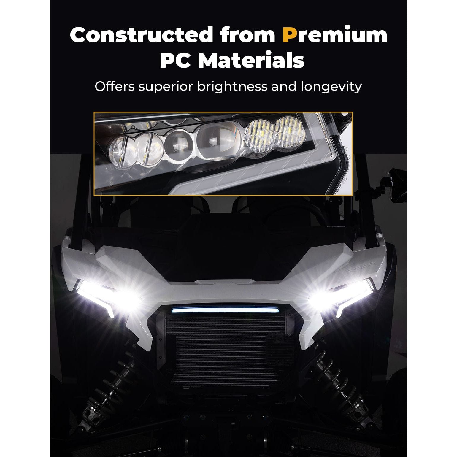 Polaris RZR XP 1000/4 1000 LED Headlight by Kemimoto Witchdoctors