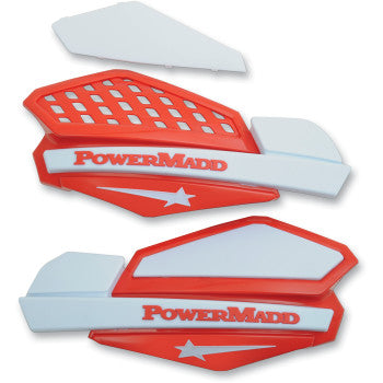 Star Series Hand Guards Red White by Powermadd