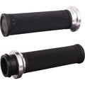 Indian Ruffian Lock-On Grips - TBW - Black / Silver by Odi