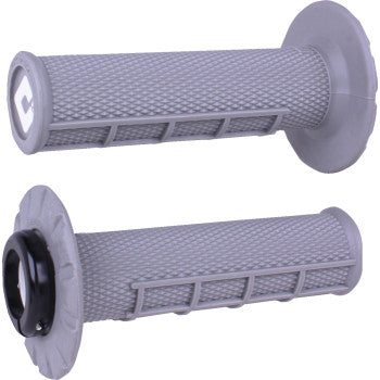 ATV Half Waffle v2.1 Lock-On Grips MX Soft Gray / Black by Odi