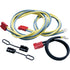 ATV Winch Wiring by Warn features red connectors, yellow and gray wires, black looped covers, and metal terminals—perfect as a 50A kit or battery lead—all arranged on a white background.