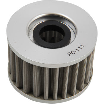 Honda Flo® Stainless Steel Oil Filter by Pc Racing