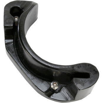 The Poly Case Saver Yamaha Warrior by Moose Offroad is a black, curved, heavy-duty bracket with two embedded metal parts, a slot for mounting, and energy-absorbing polyurethane for case protection. Proudly made in the USA.