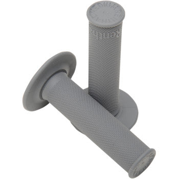 Gray Renthal All Diamond MX motorcycle handlebar grips with textured diamond pattern and flanged ends.