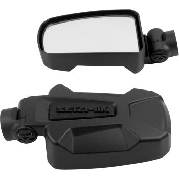 Polaris Mirrors Pursuit Side View Rectangle Black Pro Fit by Seizmik
