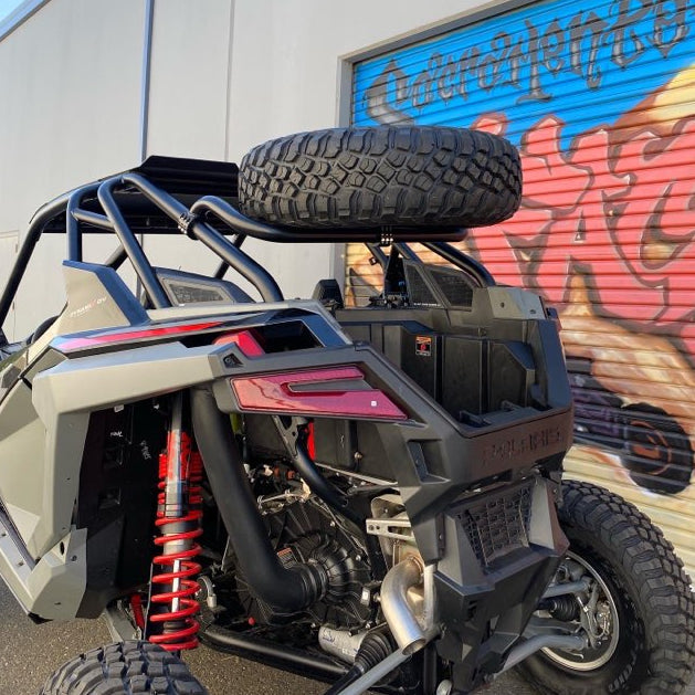Dual Clamp Spare Tire Mount for Polaris RZR Turbo R by Factory UTV