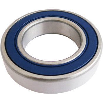 A close-up of the Axle Bearing Rear by Epi, featuring a blue seal and smooth, circular metal surface—perfectly designed for high-speed bearing applications.