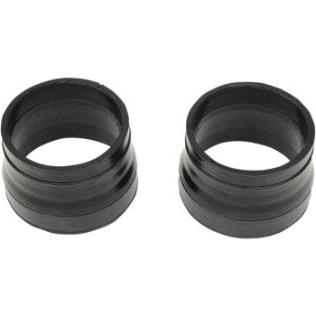 Two Yamaha Carburetor Intake Boots by Moose Offroad, made of durable black rubber, are displayed side by side on a white background. These intake boots are proudly made in the USA.
