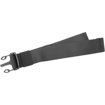 The Saddlebag Strap ADV1 Trail Pack by Moose Offroad is a black adjustable replacement strap with metal clips on both ends, displayed flat on a white background.