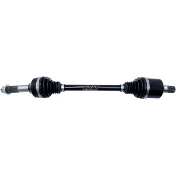 Black heavy-duty complete rear left and right axle with protective rubber boots and metal shaft for Kawasaki Teryx.