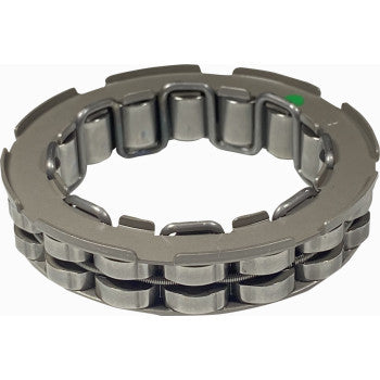 Gray metal Suzuki clutch bearing with cylindrical rollers and segmented outer ring design.