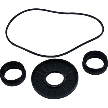 The Polaris Differential Seal Kit Front by Moose Offroad includes a black rubber O-ring gasket and three circular rubber seals of different sizes, displayed on a white background for differential maintenance.