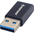 Male USB to Female USB C Adapter Power Compact Black by Ridepower
