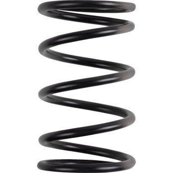 Black coil clutch spring with a tight, uniform helix and smooth finish.