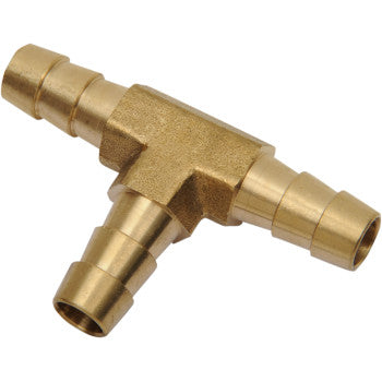 The Helix Hose Splicer T-shaped 5/16" features three ribbed connectors for joining flexible tubing, perfect for plumbing, air, fuel, or oil lines in fluid transfer applications.
