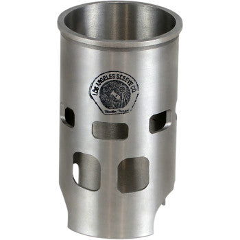 Silver cylindrical metal sleeve with rectangular cutouts and La Sleeve logo on the side.