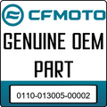 An Image of the Genuine CFMOTO Logo reading 'GENUINE OEM PART' 0110-013005-00002