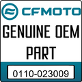 An Image of the Genuine CFMOTO Logo reading 'GENUINE OEM PART' 0110-023009