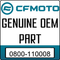 An Image of the Genuine CFMOTO Logo reading 'GENUINE OEM PART' 0800-110008