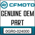 An Image of the Genuine CFMOTO Logo reading 'GENUINE OEM PART' 0GR0-024000