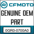 An Image of the Genuine CFMOTO Logo reading 'GENUINE OEM PART' 0GR0-0700A0