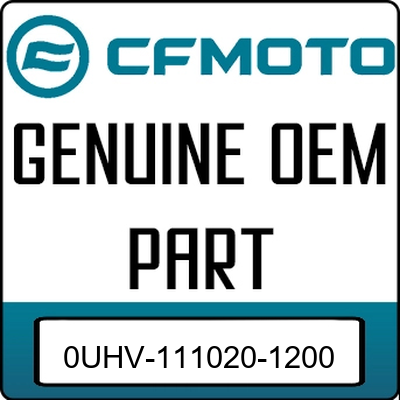 An Image of the Genuine CFMOTO Logo reading 'GENUINE OEM PART' 0UHV-111020-1200