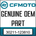 An Image of the Genuine CFMOTO Logo reading 'GENUINE OEM PART' 30211-123810
