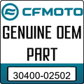 An Image of the Genuine CFMOTO Logo reading 'GENUINE OEM PART' 30400-02502