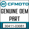 An Image of the Genuine CFMOTO Logo reading 'GENUINE OEM PART' 30411-03081