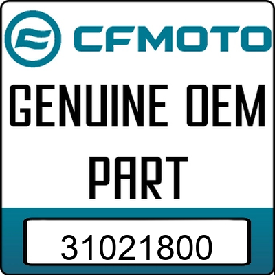 An Image of the Genuine CFMOTO Logo reading 'GENUINE OEM PART' 31021800