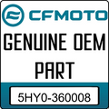 An Image of the Genuine CFMOTO Logo reading 'GENUINE OEM PART' 5HY0-360008