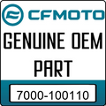 An Image of the Genuine CFMOTO Logo reading 'GENUINE OEM PART' 7000-100110