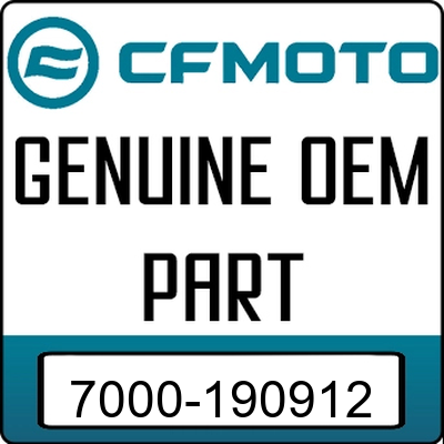 An Image of the Genuine CFMOTO Logo reading 'GENUINE OEM PART' 7000-190912