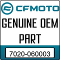 An Image of the Genuine CFMOTO Logo reading 'GENUINE OEM PART' 7020-060003