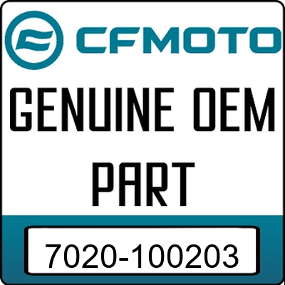 An Image of the Genuine CFMOTO Logo reading 'GENUINE OEM PART' 7020-100203